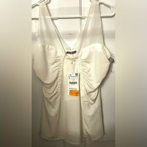 📚 NWT Zara white dress tank top
